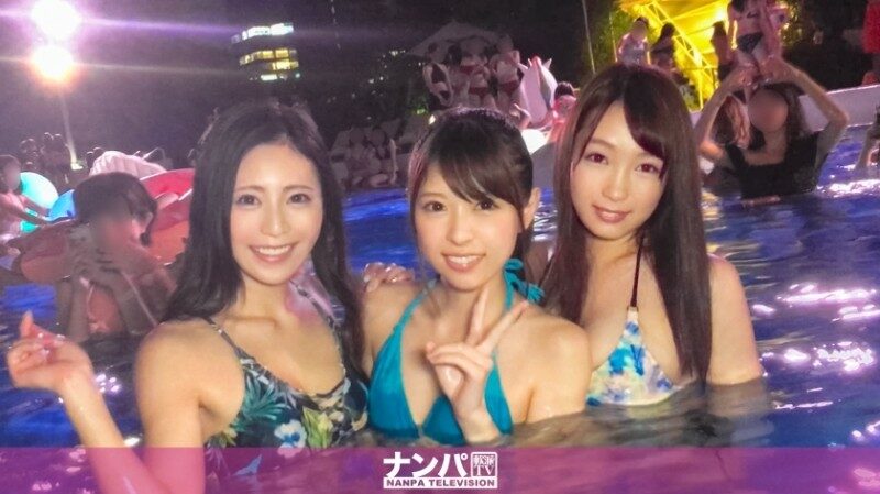 200GANA-1851 – We picked up a group of 3 cutting-edge "erotically cute" amateur girls in the night pool, took them out to the hotel, and threw them into a big orgy 6P!